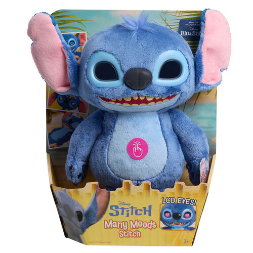 Disney Stitch Many Moods Interactive Plush – 50+ Sounds &amp; LCD Eyes