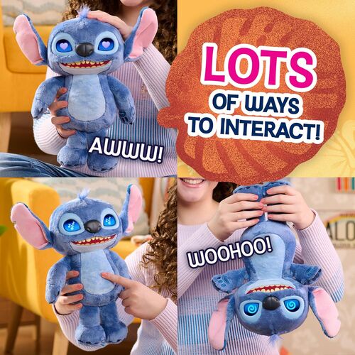 Disney Stitch Many Moods Interactive Plush – 50+ Sounds &amp; LCD Eyes