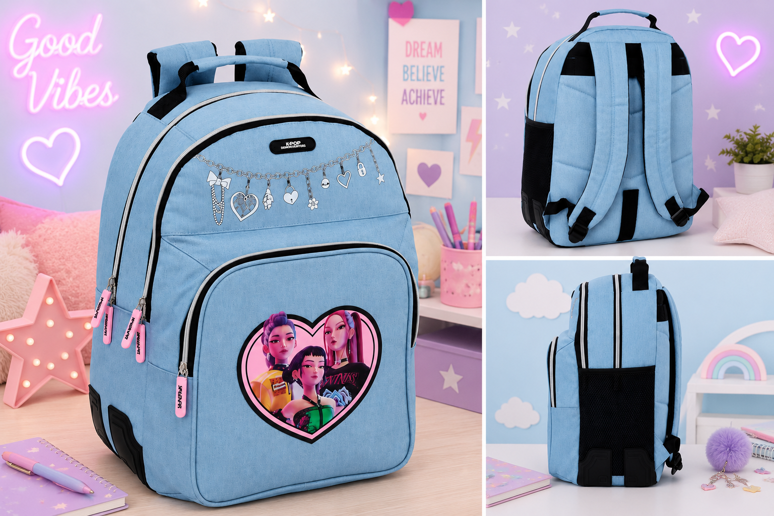 Demon Hunters K-Pop Huntrix Adaptable Backpack – 42cm