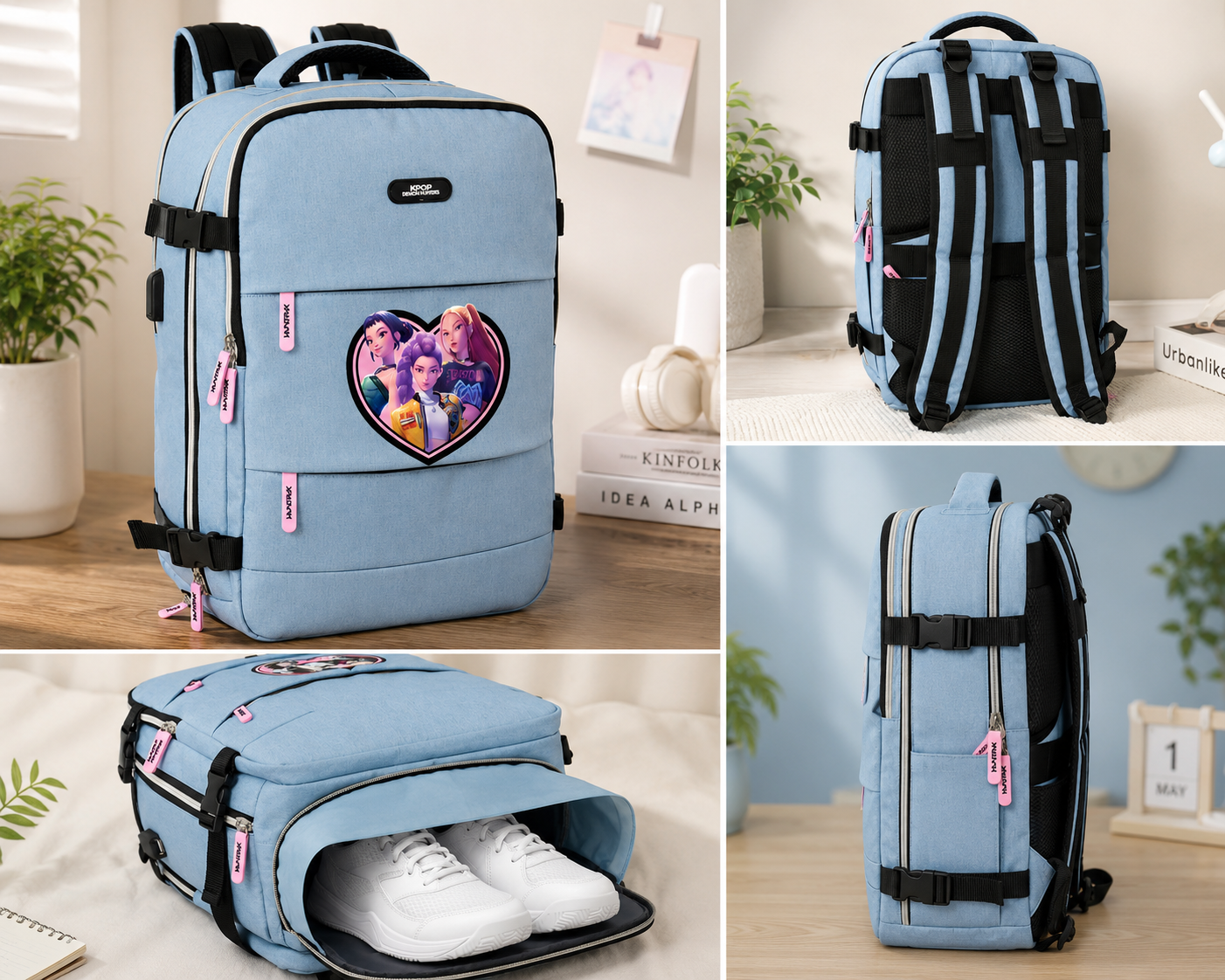 K-Pop Demon Hunters Huntrix Cabin Travel Backpack